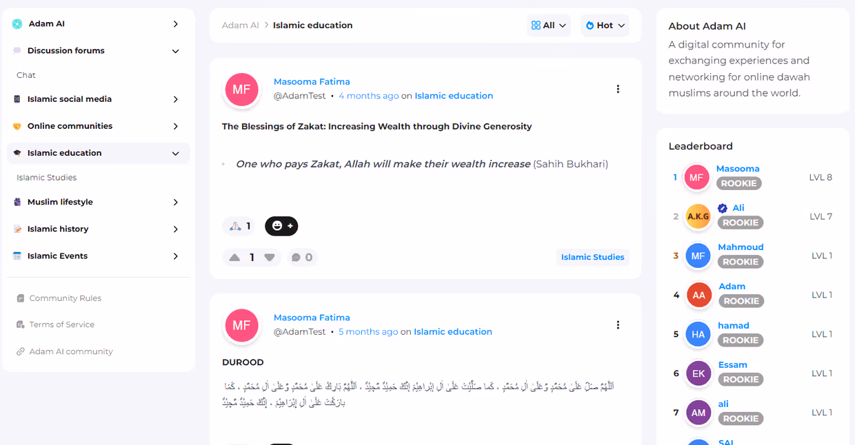 لقطة شاشة من مشروع مشروع مجتمع آدم